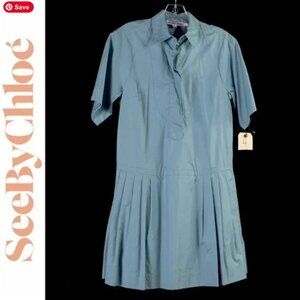 See By Chloe Pleated Shirt Dress, Size 4